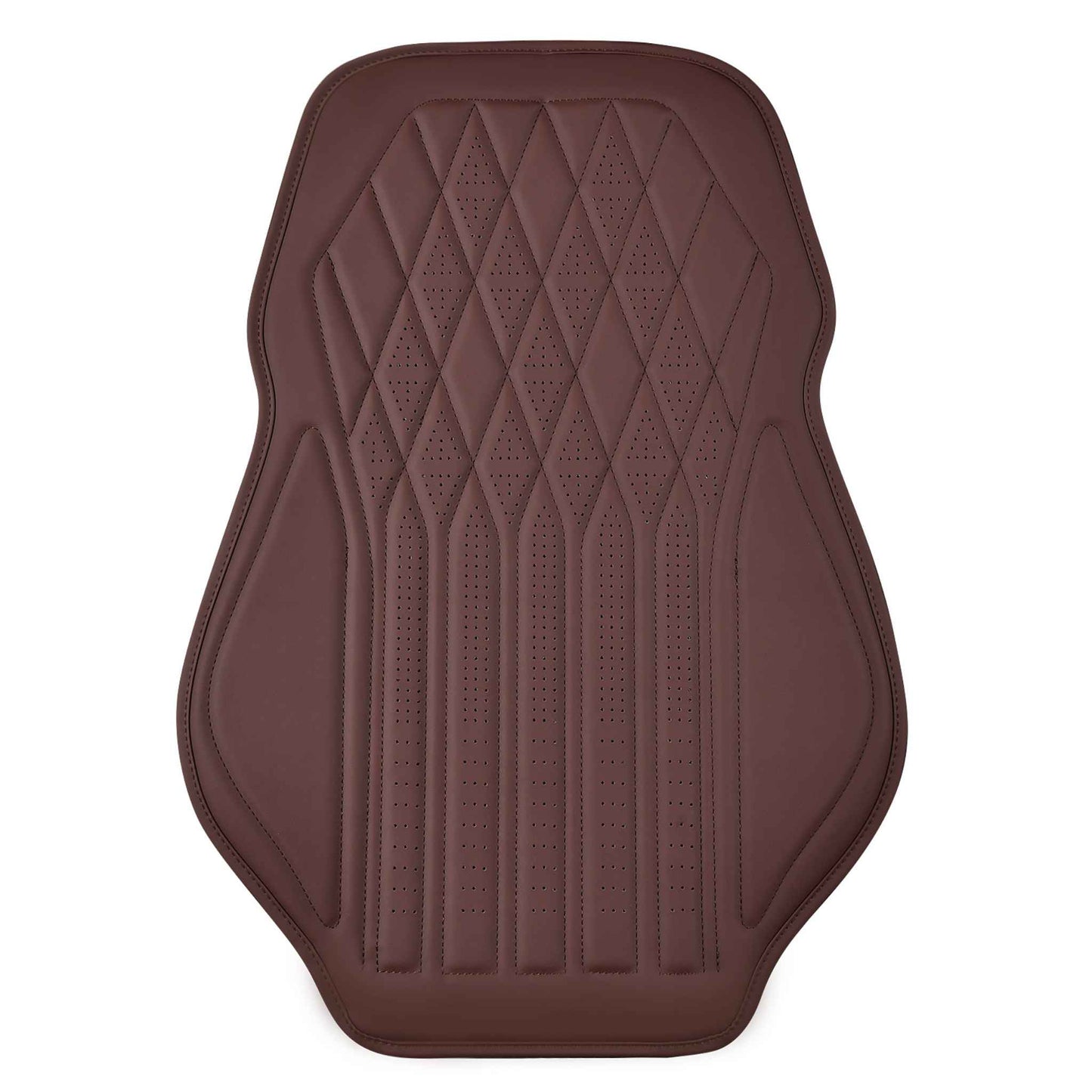 Luxus SeatSkin™ Housses de Siège sur Mesure en Similicuir – Motif Losange Marron Chocolat