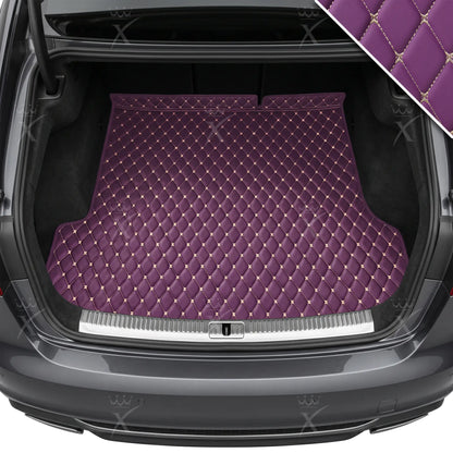 Tapis de Coffre sur Mesure Premium Luxus – Motif Losange Mauve Lavande