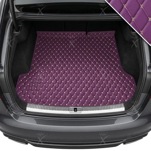 Tapis de Coffre sur Mesure Premium Luxus – Motif Losange Mauve Lavande