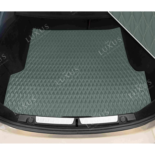 Tapis de Coffre sur Mesure Premium Luxus – Motif Double Losange Gris Sauge