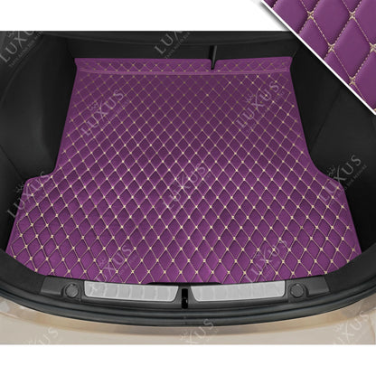 Tapis de Coffre sur Mesure Premium Luxus – Motif Losange Mauve Lavande