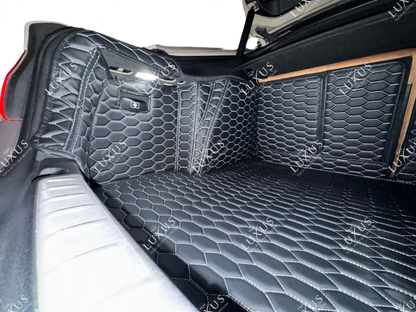 Tapis de Coffre 3D Intégral sur Mesure Premium Luxus – Motif Nid d’Abeille Beige Crème