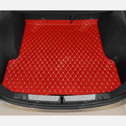 Tapis de Coffre sur Mesure Premium Luxus – Motif Losange Rouge Ferrari